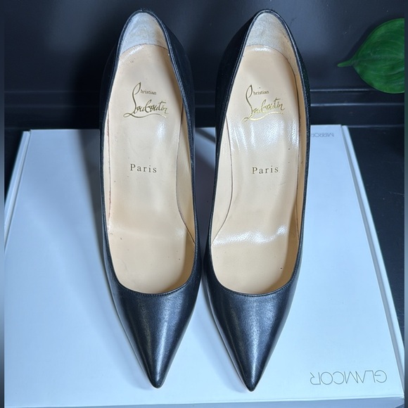 Christian Louboutin Black leather heel - sz 37 - // 7 - Picture 4 of 12